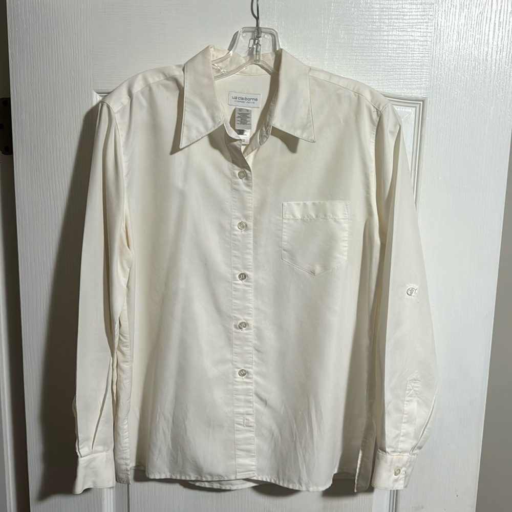 Women’s ivory button-down blouse